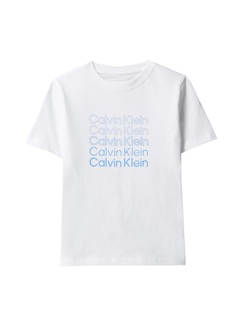 stacked logo ss t-shirt CALVIN KLEIN JEANS | LVCKSJA10BYAF